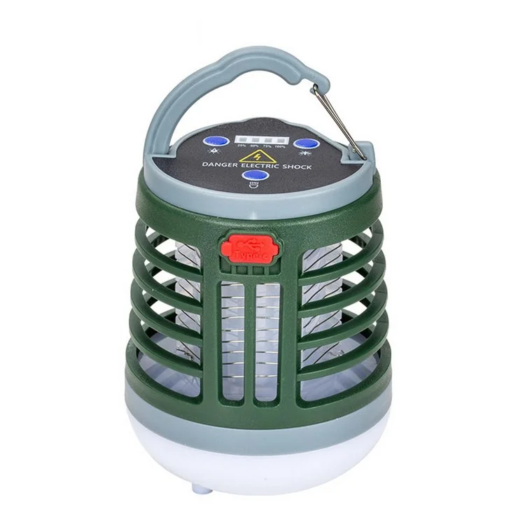 W882 Portable LED Electric Bug Zapper UV Light Insect Killer Lamp Mosquito Zapper Trap - Green