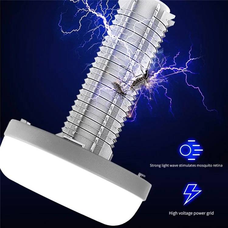 W881 LED Electric Shock Mosquito Killer Lamp Leben Wasserdichtes Nachtlicht Mit Bluetooth -lautsprecher Für Zuhause - Braun