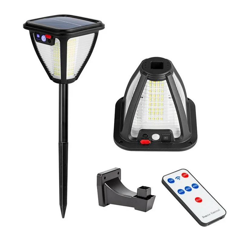 W791-1 LED Solar Powered Spot Lights Waterproof Floodlight Chargeable Ground Lamp for Yard Garden Street (Standard + White / Yellow Dual Lights Version)