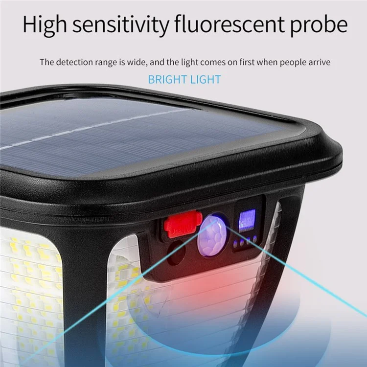 W791-1 LED Solar Powered Spot Lights Waterproof Floodlight Chargeable Ground Lamp for Yard Garden Street (Standard + White / Yellow Dual Lights Version)