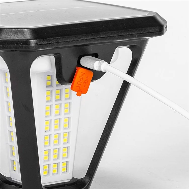 W791-1 LED Solar Powered Spot Lights Waterproof Floodlight Chargeable Ground Lamp for Yard Garden Street (Standard + White / Yellow Dual Lights Version)