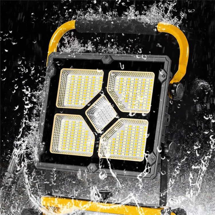 W877-2 Multifunctional 3600mAh Solar LED Light High Power Solar Light Power Bank Portable Searchlight Waterproof Emergency Light Support 360-Degree Rotating 180-Degree Adjustable