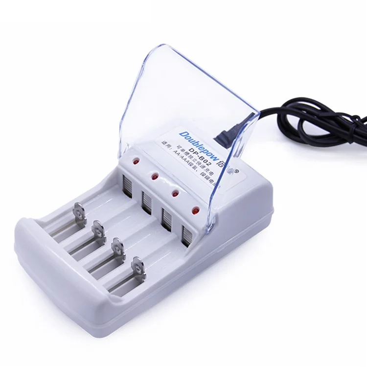 DOUBLEPOW DP-B02 4 Slots Battery Charger for 1.2V AA/AAA Ni-MH/Ni-CD Rechargeable Batteries (Chinese Version) - EU Plug