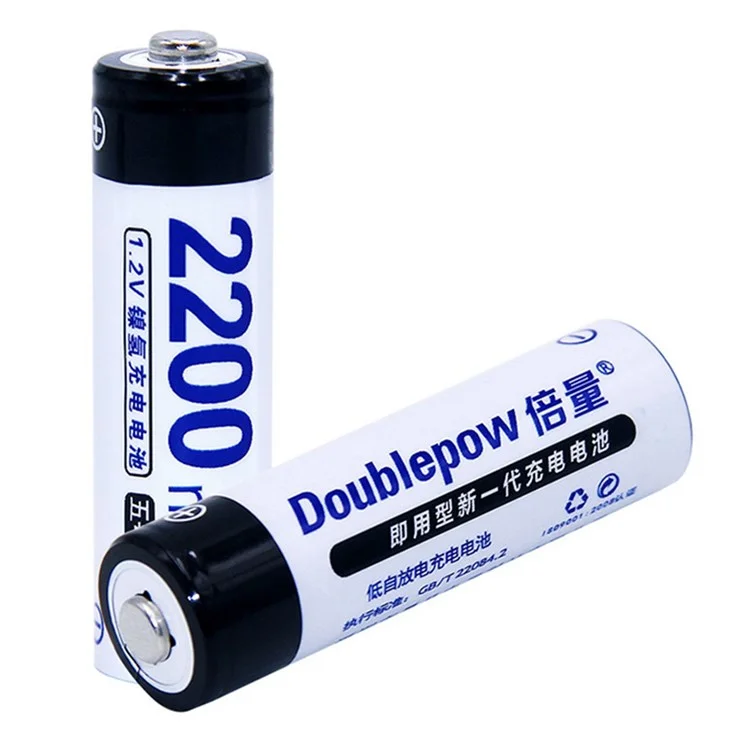DOUBLEPOW DP-AA2200mah 4Pcs 1.2V 2200mAh Ni-MH Rechargeable AA Battery for Mouse Flashlight Electronic Toy