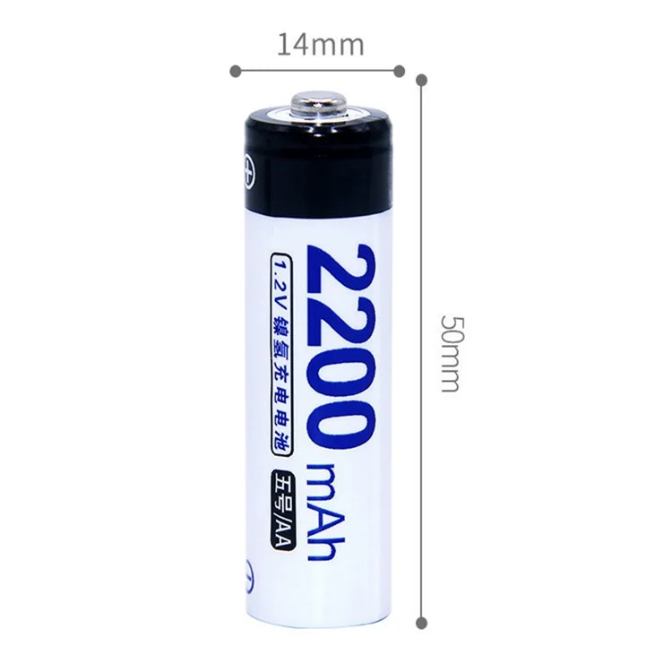DOUBLEPOW DP-AA2200mah 4Pcs 1.2V 2200mAh Ni-MH Rechargeable AA Battery for Mouse Flashlight Electronic Toy