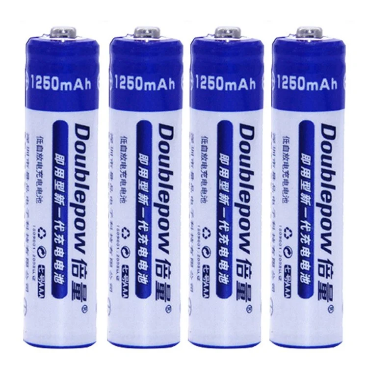 Doublepow Aaa1250mah 4pcs 1.2V 1250mah AAA Ni-mh Батарея Дистанционное Управление Электронная Игрушка Перезаряжаемая Батарея с Хранением