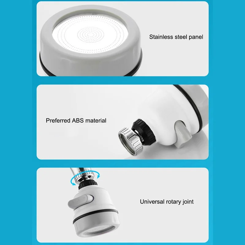 Faucet Booster Shower Anti-splash Sprinkler Kitchen Tap Water-saving Adjustment Filter - Full Plated