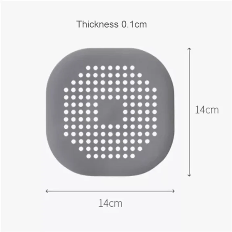 115706 Kitchen Sink Hair Filter Bathtub Anti-blocking Strainer Shower Floor Stopper (Flat Type) - White