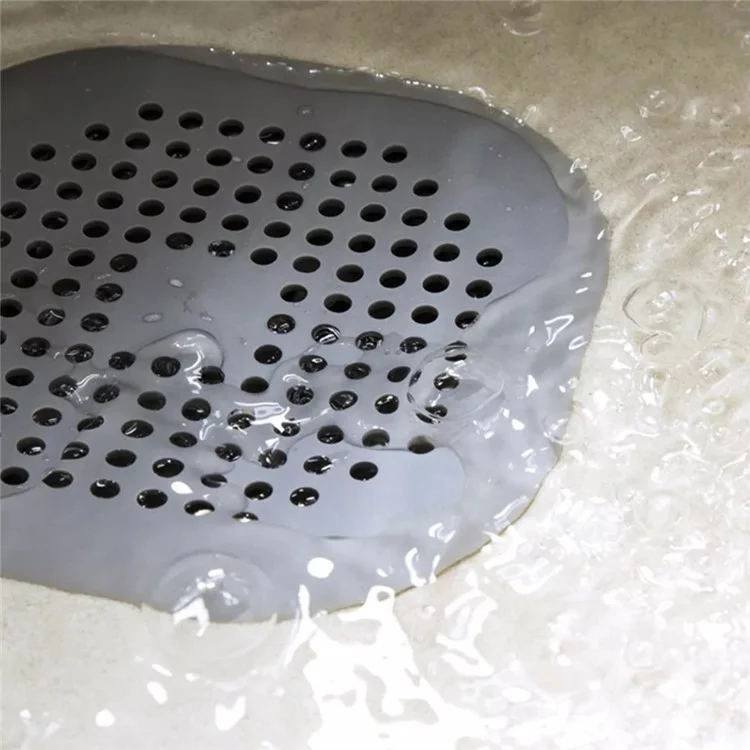115706 Kitchen Sink Hair Filter Bathtub Anti-blocking Strainer Shower Floor Stopper (Flat Type) - White