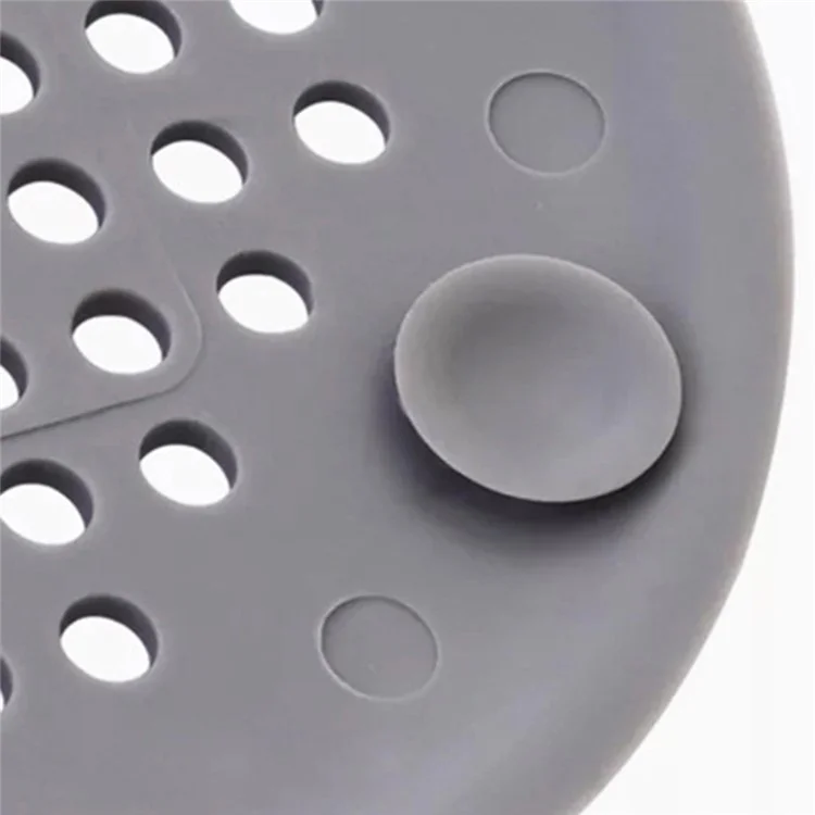 115706 Kitchen Sink Hair Filter Bathtub Anti-blocking Strainer Shower Floor Stopper (Flat Type) - White