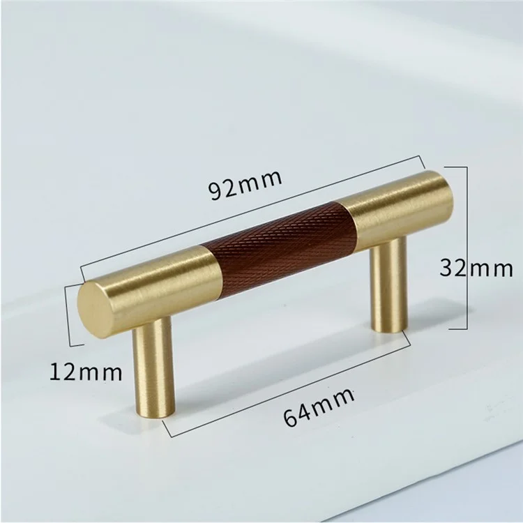 T2933 Gold Cabinet Gatchs Dather Tirls Tire Kitchen Home Furniture Handles Grips Remplacement (distance de 64 mm de Trou, 92 mm de Longueur)