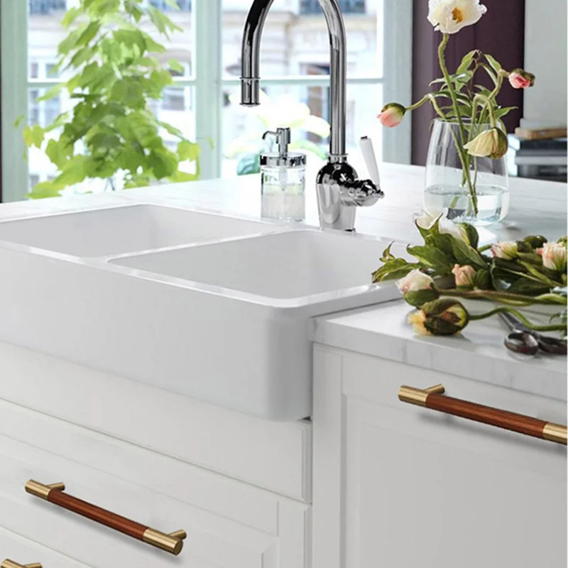 T2933 Decorazione Per la Casa Cucina Cucina Tira Maniglie Facili Installazione Della Porta Del Mobile Sostituzione (distanza di Fori da 160 Mm, Lunghezza di 188 Mm)