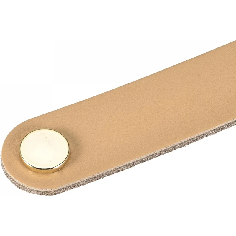 PU Leather Cabinet Handles for Kids' Room Modern Drawer Pulls Anti-Collision Pulls with 25mm Screw, Single Hole - Light Green