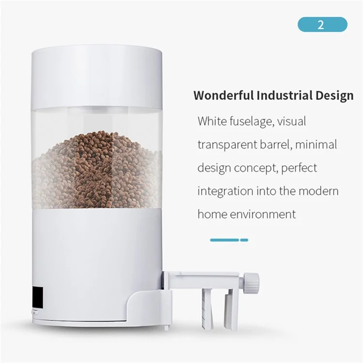 O2 Smart Fish Feeder LED Screen Digital Display Automatic Fish Feeder Fish Food Dispenser for Fish Tank