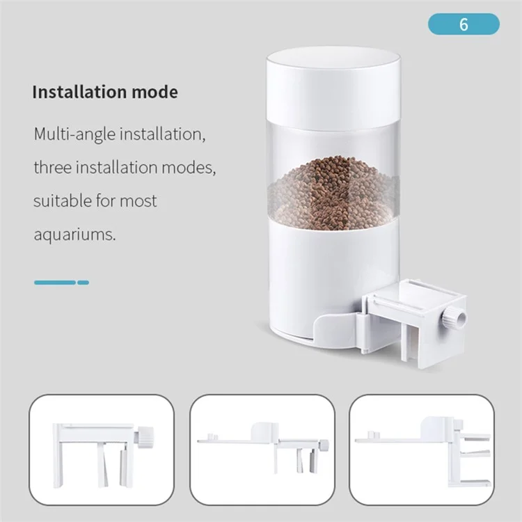 O2 Smart Fish Feeder LED Screen Digital Display Automatic Fish Feeder Fish Food Dispenser for Fish Tank