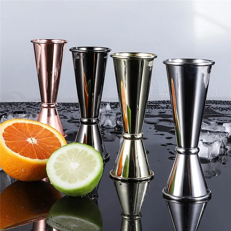 30 / 60ML Cocktail Jigger Food-Safe Stainless Steel Measuring Cup for Bar Supplies (BPA-Free, No FDA Certified) - Silver
