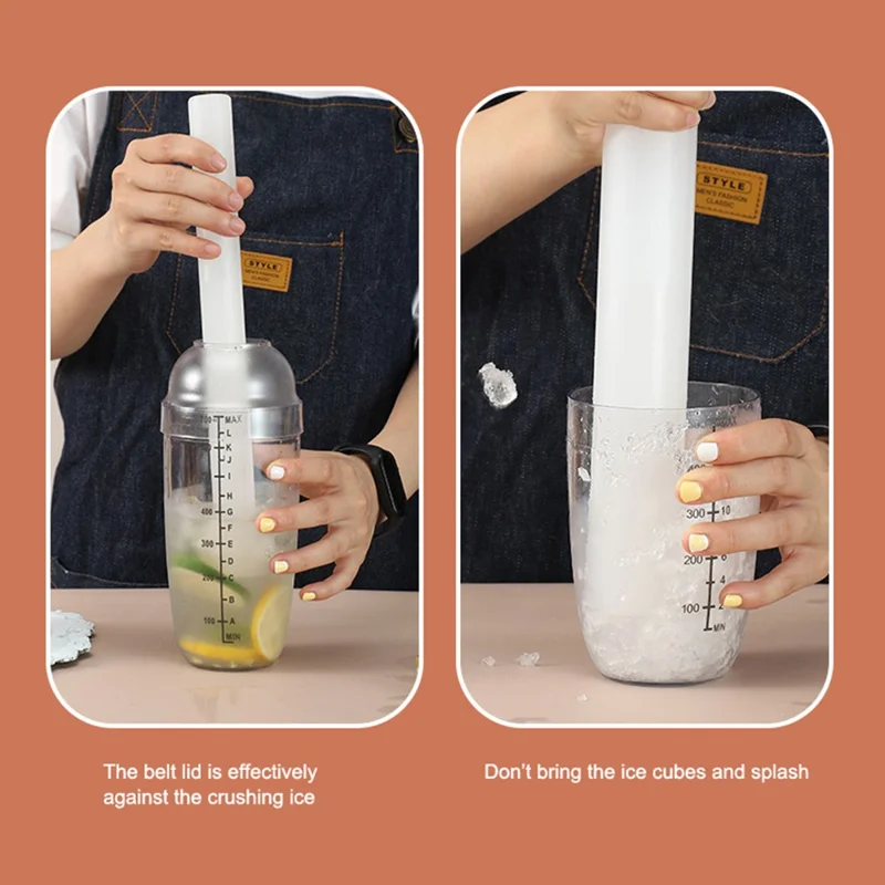 Hand Shaker Splash-proof Lip Lemon Juice Mixer Anti-Splash Cover Case for Milk Tea  /  Restaurant