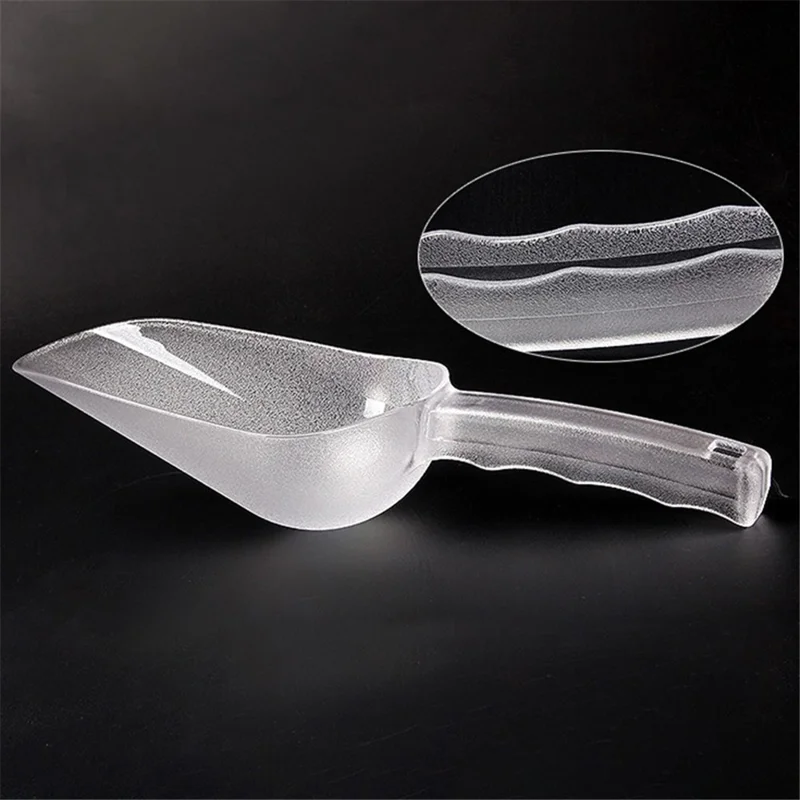 23cm Multipurpose Kitchen Plastic Scoop Ice Cube Flour Grain Shovel, Size S, Round Opening (BPA-Free, No FDA Certificate)