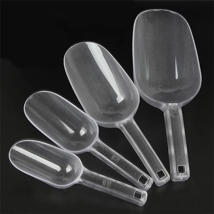 30cm Kitchen Plastic Ice Cube Scoop Candy Popcorn Flour Shovel, Size L, Round Opening (BPA-Free, No FDA Certificate)