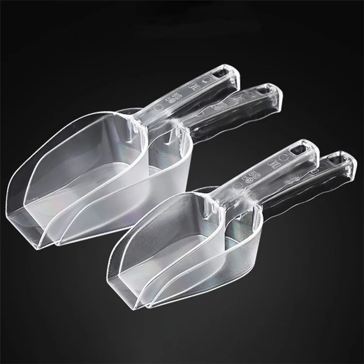 21cm Kitchen Plastic Scoop Multifunctional Shovel for Ice Cube Flour, Size S, Square Opening (BPA-Free, No FDA Certificate)