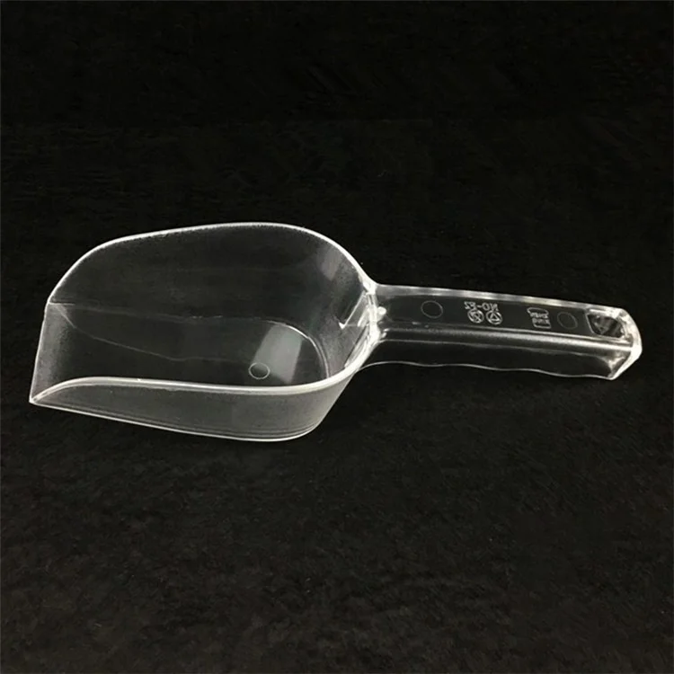 24cm Plastic Ice Cube Shovel Kitchen Rice Grain Flower Shovel, Size M, Square Opening (BPA-Free, No FDA Certificate)