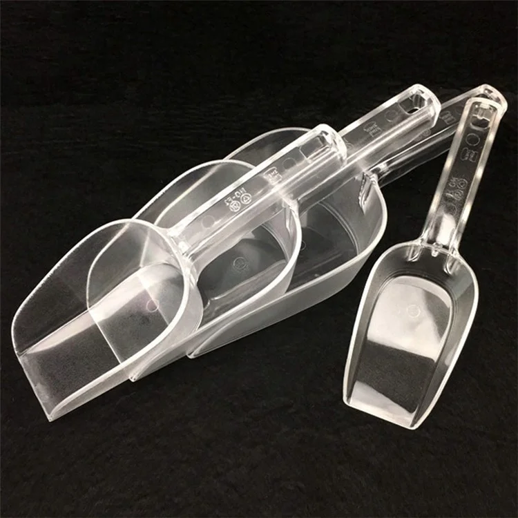 26cm Plastic Scoop Ice Cube Flour Grain Shovel Multipurpose Kitchen Tool, Size L, Square Opening (BPA-Free, No FDA Certificate)