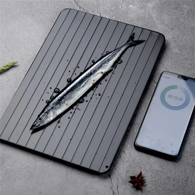 Frozen Food Meat Quick Defrosting Plate Aluminum Fast Defrost Tray, Size M: 29.5*20.8*0.2cm (No FDA Certificate)