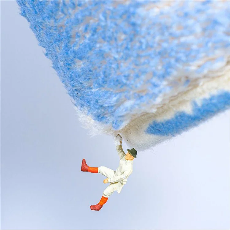 50*80cm Furry Bathroom Rug Non-slip Floor Carpet Water Absorbent Bath Mat - Happy Rainbow / Square