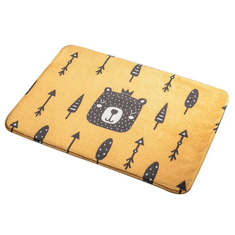 40x60cm Square Entrance Door Mat Non-Slip Water Absorbent Bathroom Mat Carpet - Bear