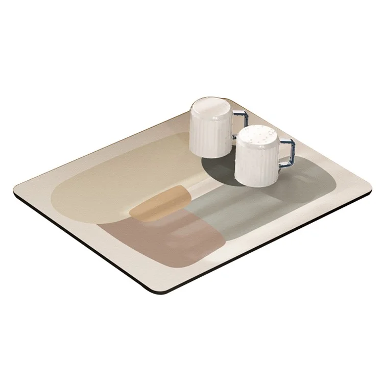 Tappetino per piatti da 40x50cm per piano di lavoro in cucina, tappetino assorbente antiscivolo per asciugatura dei piatti - Stile B