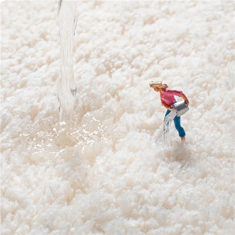 Badezimmerteppich 40x60cm Wasserabsorbierender Teppich rutschfeste Unterseite - Weiße Punkte / Blau