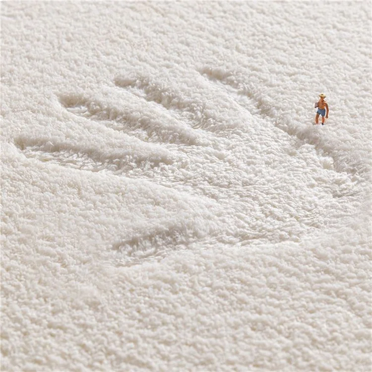 Badezimmerteppich 40x60cm Wasserabsorbierender Teppich rutschfeste Unterseite - Weiße Punkte / Blau