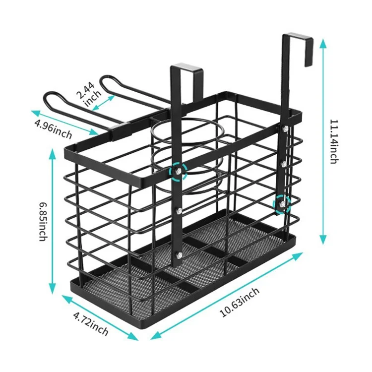 001-CFJ-002 Rack de Almacenamiento de Metal de Baño Cesta de Secador de Pelo