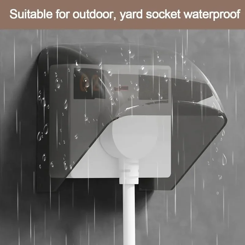 Waterproof Case PP Protection Cover 86-Type Wall Switch Socket Rainproof Box - White