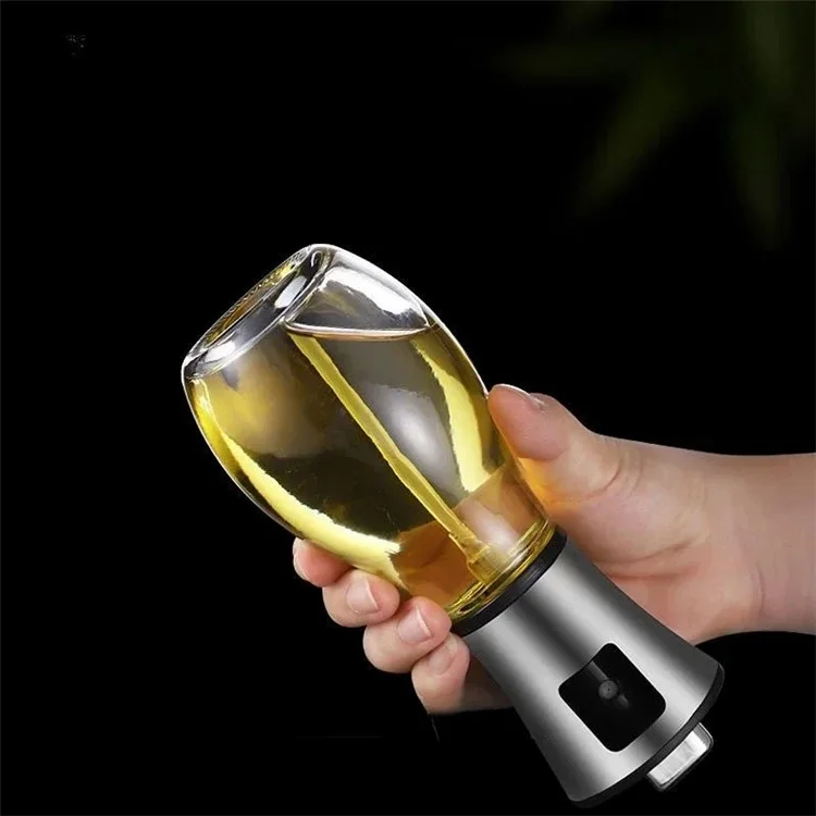 200ml Leak-proof Borosilicate Glass Press Type Oil Sprayer Bottle (BPA Free, No FDA) - Circular