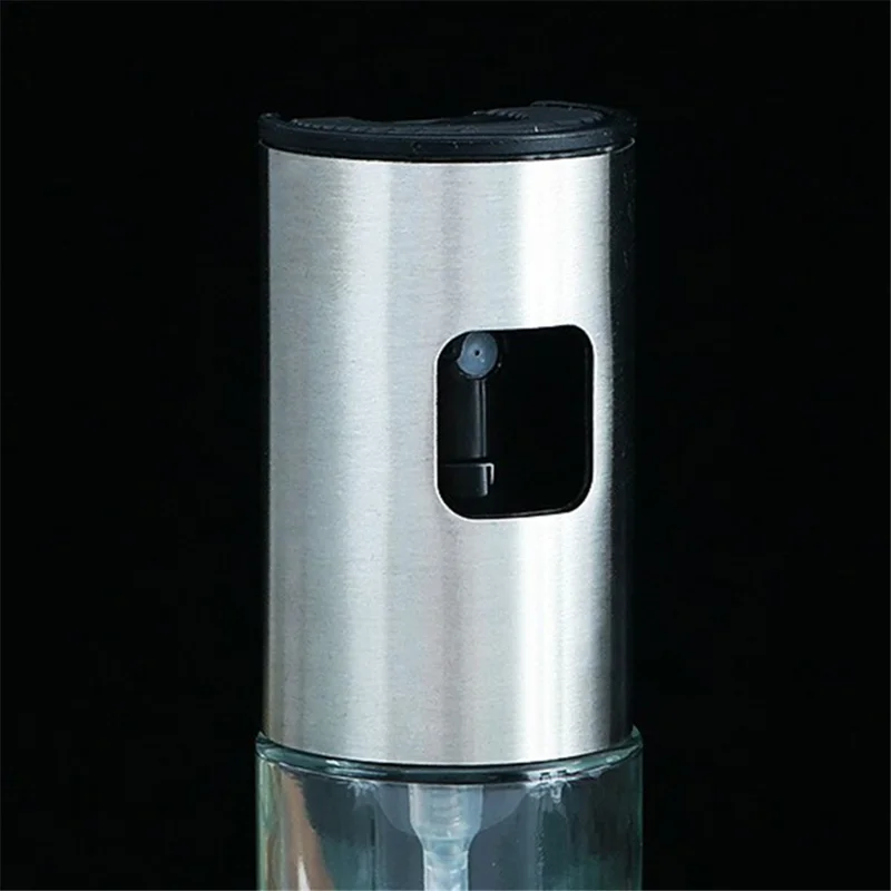 100ml Oil Sprayer for Cooking Press Type Stainless Steel Oil Atomizing Spray Bottle (No FDA Certification, BPA Free)