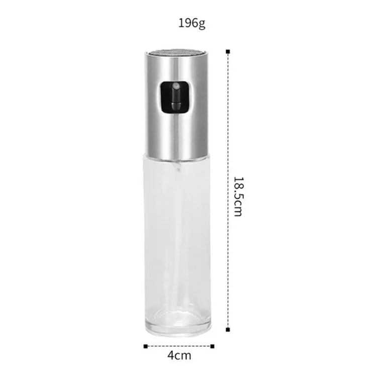 100ml Oil Sprayer for Cooking Press Type Stainless Steel Oil Atomizing Spray Bottle (No FDA Certification, BPA Free)