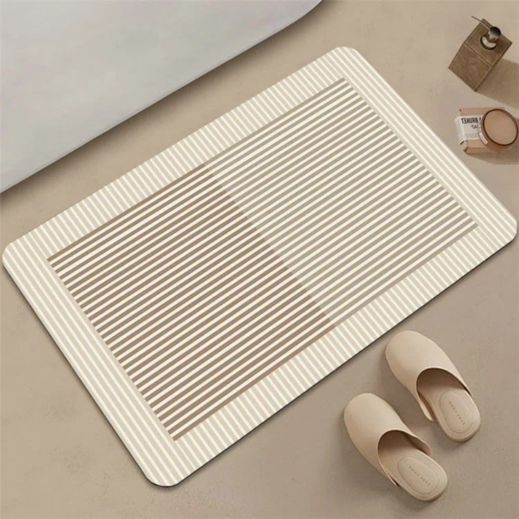 Y-1214-01 40X60cmx3.5Mm Diatomud Bath Mat Non-Slip Quick Drying Bathroom Rug Foot Pad - Stile 1