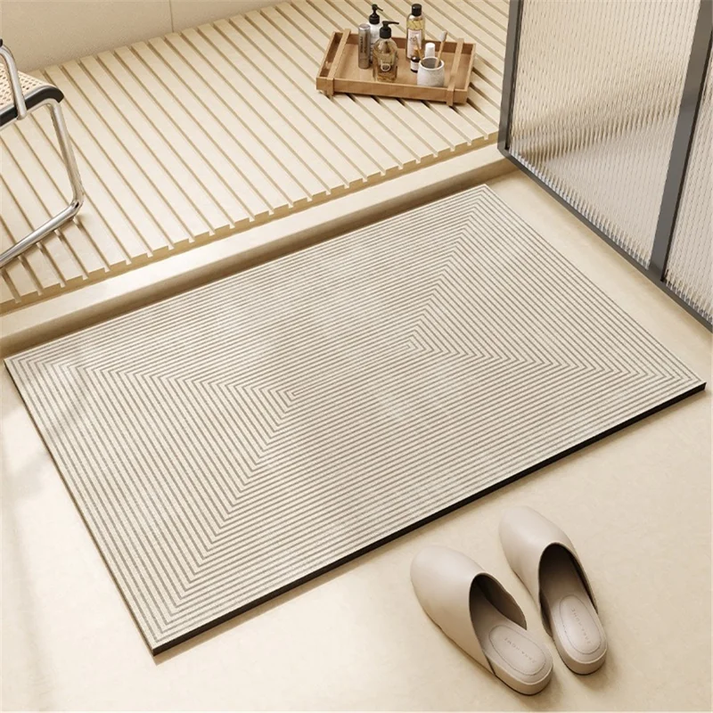 Y-0201-01 40x60cm Quick Drying Diatomud Bath Mat Non-Slip Bathroom Rug Foot Pad - Style G