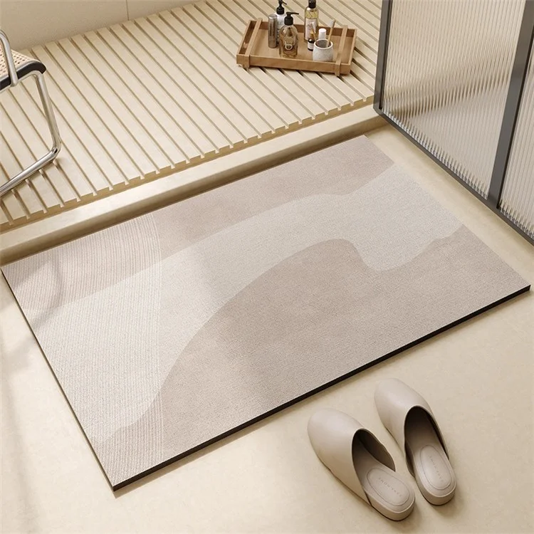 Y-0201-01 50x80cm Diatom Mud Water Absorbent Bath Mat Non-Slip Quick Drying Bathroom Floor Pad - Style D