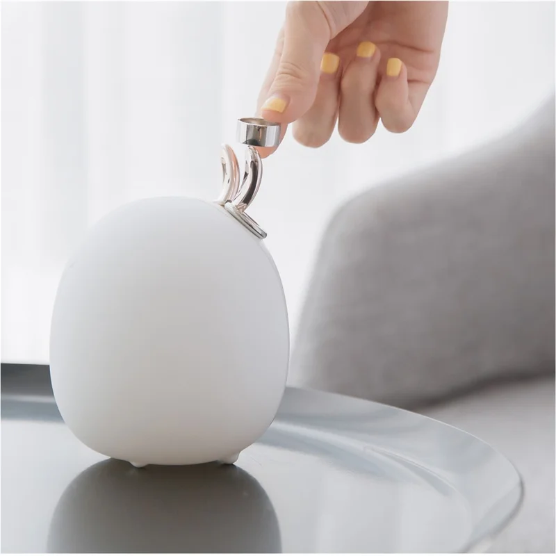 Antlers Rabbit Ears Decor Cute Rechargeable Soft Night Light Sleeping Lamp - Rabbit Ears