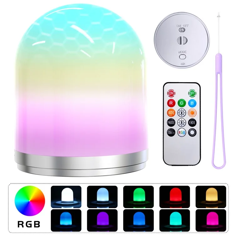 Lámpara de Lámpara LED de RGB Lámpara de Control Remoto Recargable