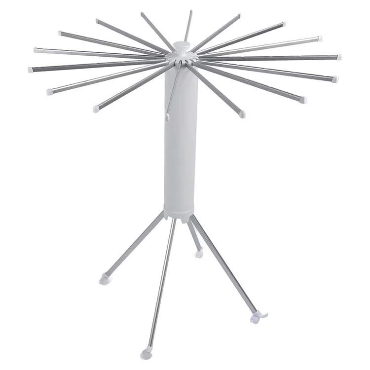 Single Layer Foldable Floor-Standing Octopus Clothes Drying Rack Household 16-pole Clothes Drying Rack - White