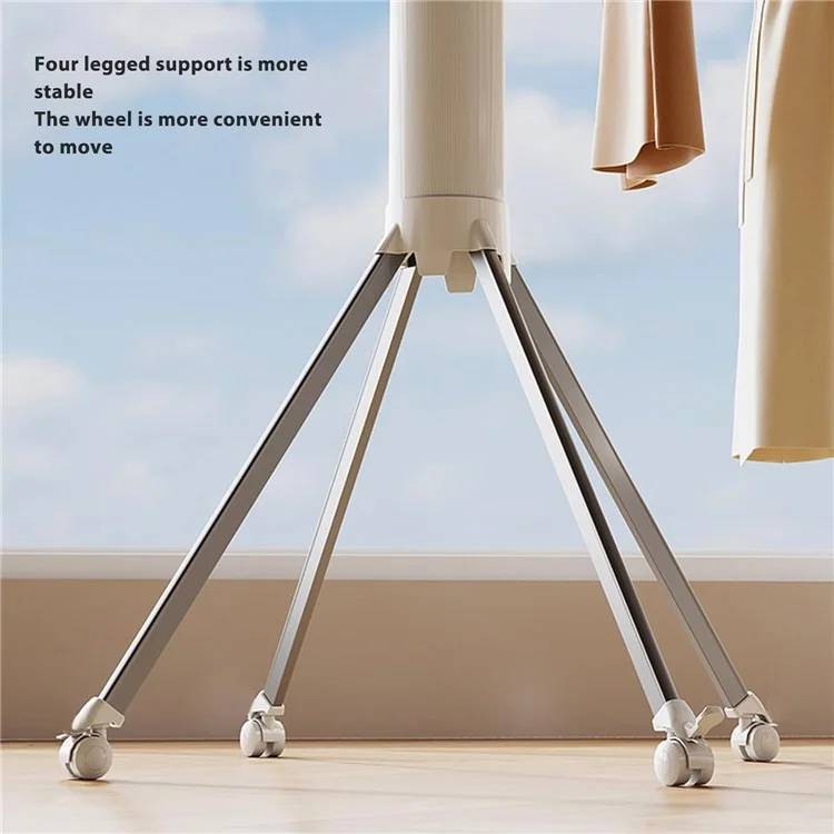 Single Layer Foldable Floor-Standing Octopus Clothes Drying Rack Household 16-pole Clothes Drying Rack - White