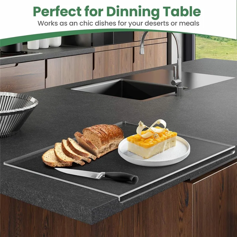 45x35cm Kitchen Counter Acrylic Cutting Board Anti-Slip Fruit Vegetable Cutting Board (BPA-Free, No FDA Certified)