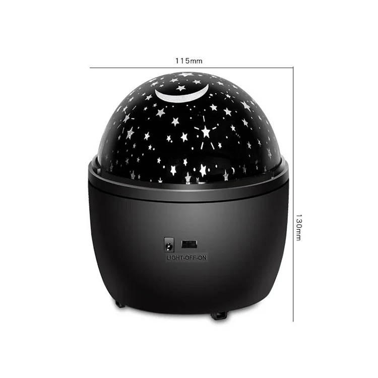 360-degree Rotating Starry Sky LED Projection Lamp with Night Light Function