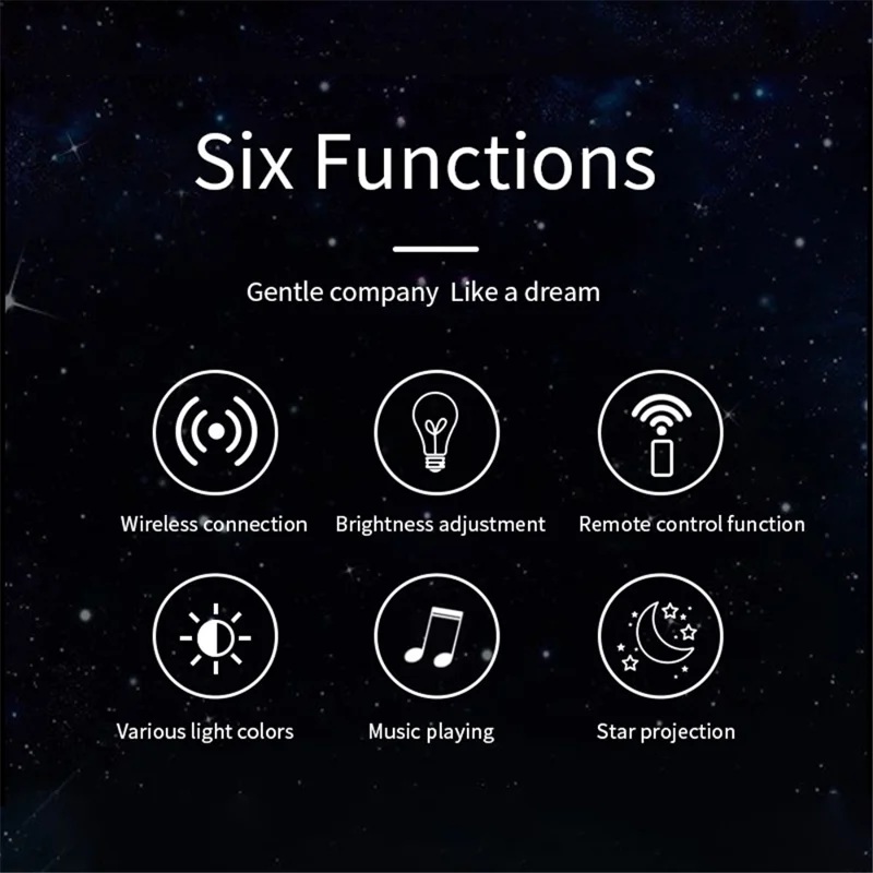 K-1069 Spacecraft Galaxy Projector Aurora Lights Star Projector with Remote Control Sky Night Light Projector - White