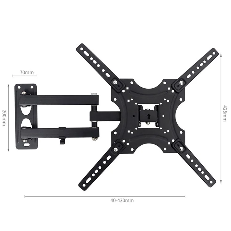 CP104 Universal Telescopic Swivel Bracket Hangle TV Bracket Hole Distance: 75-400mm