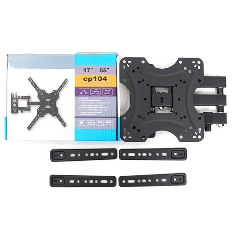 CP104 Universal Telescopic Swivel Bracket TV Hanger Bracket Hole Distance: 75-400mm