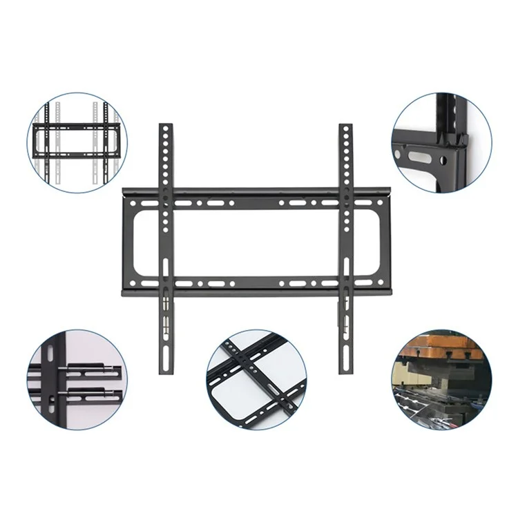 A42 TV Mount Pour la Plupart Des 32 à 65 Pouces TV, Support Mural Universal TV de 1,2 mm Avec Chargement de Montage Mural Plat de 35 kg